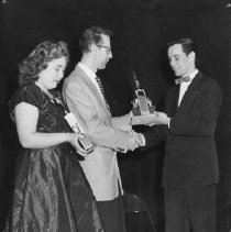 Wanda McDaniels and Edward Richards are Presented With Trophies